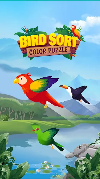 Bird Sort - Color Puzzle  [МОД Бесконечные деньги] Screenshot 5