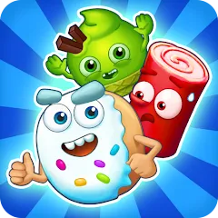 Скачать взломанную Sugar Heroes - match 3 game  [МОД Menu] - стабильная версия apk на Андроид