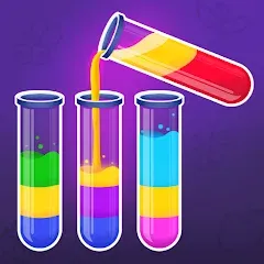 Взломанная Color Water Sort Wooden Puzzle (Цвет воды Сорт Вуди Пазл)  [МОД Меню] - полная версия apk на Андроид