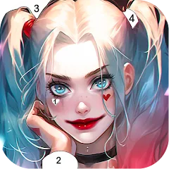 Скачать взломанную Clown Color, Paint by number  [МОД Все открыто] - последняя версия apk на Андроид