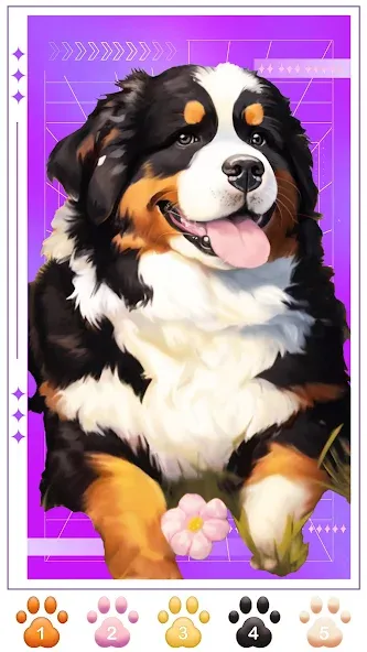Dog Coloring, Color by number  [МОД Unlocked] Screenshot 2