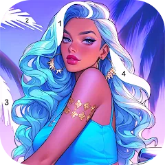 Взломанная Paint Color: Color by number  [МОД Mega Pack] - стабильная версия apk на Андроид