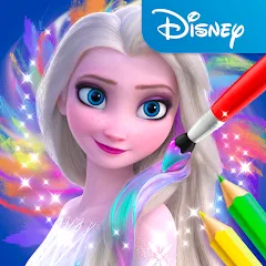 Скачать взломанную Disney Coloring World (Дисней)  [МОД Меню] - стабильная версия apk на Андроид