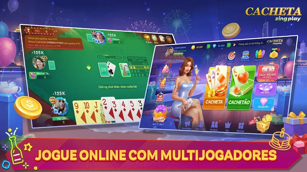 Cacheta - Pife - Jogo online (Кашета)  [МОД Много денег] Screenshot 1