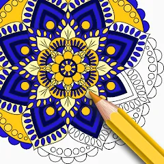 Скачать взлом Mandala Coloring Book Game (Мандала Книга раскрасок  Игра)  [МОД Mega Pack] - стабильная версия apk на Андроид