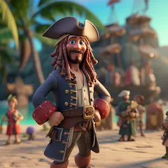 Взломанная Pirate Polygon Caribbean Sea (Пиратская Полигон Карибское море)  [МОД Много монет] - стабильная версия apk на Андроид